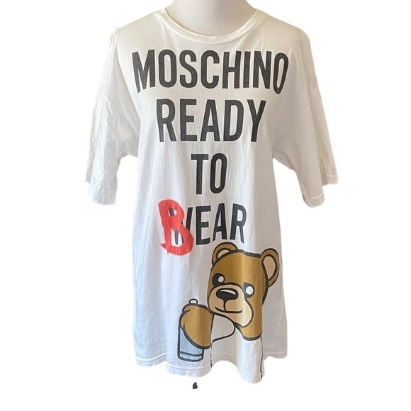 READY TO BEAR Moschino slogan tee - Picture 5 of 9
